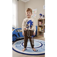 Sonic 11420 3 Iplik Içi Şardonlu Paçası Bantlı Erkek Çocuk Eşofman Takım