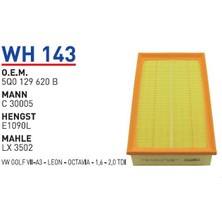 Wunder Filter Volkswagen Golf Vııı- A3- Leon Uyumlu Hava Filtresi Wh 143