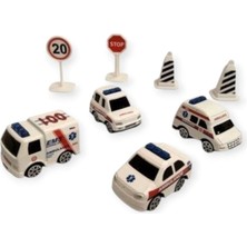 Azrlya Iş Makinaları 8 Parça Araç Seti - Ambulans Seti (Lisinya)