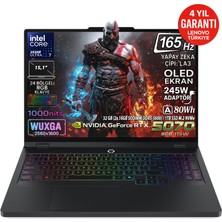 Lenovo Legion 5 15IAX10 Intel Core Ultra 7 255HX 32GB 1TB SSD RTX 5070 8GB 15.1" WQXGA (2560X1600) OLED 165Hz 115W Freedos Taşınabilir Bilgisayar 83F0008BTR
