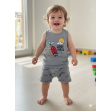 Efemkids Erkek Bebek Takım % Pamuklu Çocukşortlu Takım Yazlık 6/ 24 Ay Yenidoğan Bebek Şortlu Takım
