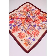 Belli Fresh Sanda Eşarp Ist  6 - 08 Bordo Karışık Desen