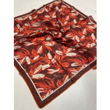 Silk Home Soft Eşarp 52629 Bordo Beyaz Çiçek Desen