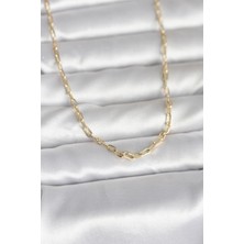 Azrlya cm 14K Gold Renk Ataç Zincir Model 60 cm Kadın Kolye - Lisinya