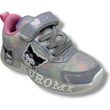 Cakgo Kuromi 724-26 Anorak Parlak Deri Anatomik Kız Çocuksneaker Gri Pembe 31-39