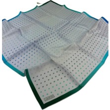 Armine Beyaz Monogram Desen Tivil Ipek Eşarp Ist 8936 - 35