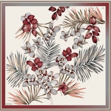 Armine Sura Saf Ipek Eşarp Ist 8946 - 06 Çiçek Desen