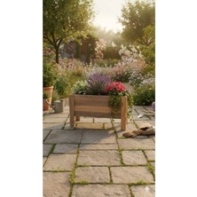 Ahşap Dış Mekan 4 Lambirili Saksı