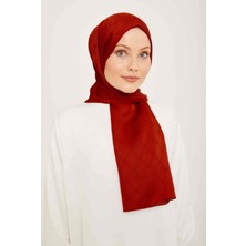 Armine Trend Jan Jan Kırmızı Monogram Desenli Jakar Şal Ist 6 - 21098