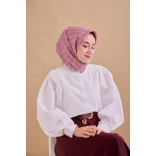 Silk Home Tivil Saf Ipek 11479 - 06 Pembe Gümüş Soyut Desen