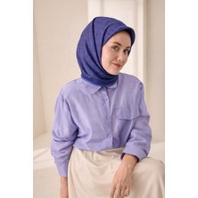 Silk Home Tivil Saf Ipek 52218 - 52441 Mavi Çizgi Desen