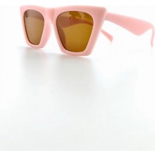 Marsilyan Kids Güneş Gözlüğü Pembe Çekik Çerçeve Uv 400 Korumalı Ce Belgeli Çocuk Güneş Gözlüğü