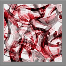 Armine Gri Batik Desen Tivil Ipek Eşarp Ist 8932 - 05