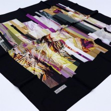 Aker Sport Tivil Eşarp Ist 7418797-911 Siyah Çizgi Desen