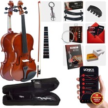 Midex CVL-743-TYS Profesyonel 3/4 Çocuk Kemanı Seti 10-13 Yaş (Yastık Tel Çanta Yay Susturucu Reçine)