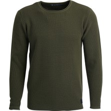 Bad Bear Dapple Knit Haki Yeşil Bisiklet Yaka Erkek Triko Kazak