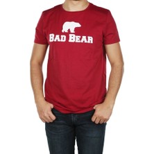 Bad Bear Bear Tee T-Shirt Lava Kırmızı Logo Baskılı Erkek Tişört