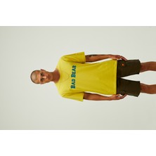 Bad Bear Title Oversize T-Shirt Cider Sarı Baskılı Erkek Tişört