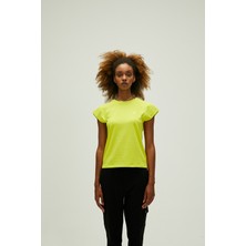 Bad Bear Mudra T-Shirt Sülfür Yeşil Basic Kadın Tişört