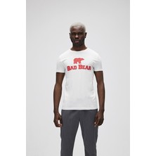 Bad Bear Bear Tee T-Shirt Off White Beyaz/Kırmızı Baskılı Erkek Tişört