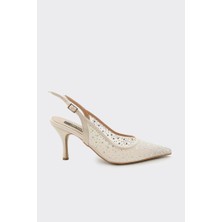 Derinet Taşlı Bilekten Bantlı Kadın Abiye Ayakkabı