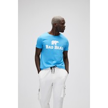 Bad Bear Bear Tee T-Shirt Mavi Baskılı Erkek Tişört