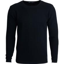 Bad Bear Dapple Knit Siyah Bisiklet Yaka Erkek Triko Kazak