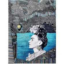 Kilim Home Mars Serisi Gri Mavi Etnik Geometrik Desen Kaymaz Taban Şönil Halı