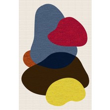 Kilim Home Modern Stil Krem Tonlarında Iskandinav Halı ve Kilim Salon Halısı Peluş Halı Yıkanabilen Halı