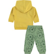 Civil Baby Kapşonlu Köpek Nakışlı 6-18 Ay Takım - Hardal 12-18 Ay
