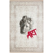 Kilim Home Mars 170 Bej Vintage Art Yazılı Heykel Figürlü Modern Dokuma Taban Halı