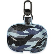 İSMİYLEAL Ismiyl  Airpods Pro 2 (2.nesil) Çanta Kamuflaj Deri Kılıf - Mavi 255669