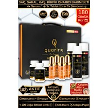 Dr. Sammy's Quarine 6 Aylık Premium Çanta Set (4 Serum+3 Tablet+3 Şampuan) Dökülmelere Karşı Bitkisel Kök Hücre Ekstratları, Vitamin ve Mineral İçeren Onarıcı Tırnak ve Saç Bakım Seti