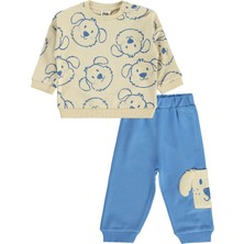 Civil Baby Köpek Baskılı 6-18 Ay Takım - Bej 12-18 Ay