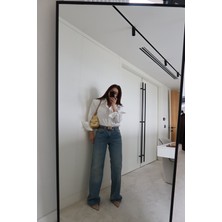 Özge Özgenç Basic Taşlamalı Straight Fit Jean