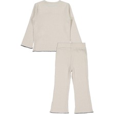 Civil Girls Fırfır Yakalı 2-5 Yaş Takım - Bej 5-6 Yaş