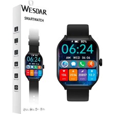 Wesdar K-088WT Türkçe Menü, Sesli Görüşme, Ios & Android Destekli Akıllı Saat Siyah