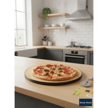 Kemy Home 360° Dönen Yuvarlak Pizza Sunum Tepsisi – Pratik & Şık Servis