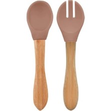 İSMİYLEAL Ismiyl Mama Kaşığı ve Çatal Seti Woody Brown 255669