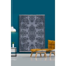 Kilim Home Mars 2031 Mavi Tonunda Bordürlü Eskitme Klasik Desen Kaymaz Taban Dekoratif Halı