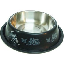 Indispensablely Ankur Çelik Renkli Figürlü Kedi ve Köpek Mama Kabı 25 cm