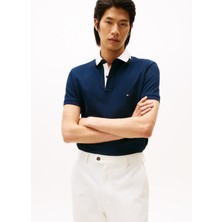 Tommy Hilfiger Mavi Erkek Polo T-Shirt MW0MW41605C1G_PIQUE Grafıc Collar R