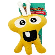 Indispensablely Petzzdogs Çatlak Sesli Dayanıklı Peluş Köpek Çiğneme Oyuncağı Sarı 13X19 cm