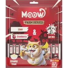 Indispensablely Moow Ciğerli Kızılcıklı ve Keçi Sütlü Yetişkin Sıvı Kedi Ödül Maması 1 Adet 30X12 gr