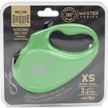 Indispensablely Doggie Otomatik Köpek Uzatma Tasması Xsmall Yeşil 12 kg 3 mt
