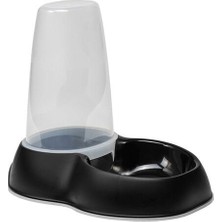 Indispensablely Moderna Seniflo Kedi ve Köpek Için Hazneli Mama ve Su Kabı Siyah 1.5 Lt