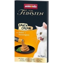 Indispensablely Animonda Snack Carny Tavuklu ve Kedi Otlu Sıvı Kedi Ödül Maması 1 Adet 6X15 gr