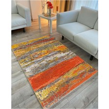 Kilim Home Mars 2016 Turuncu ve Hardal Tonda Modern Etnik Dekoratif Halı