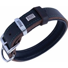 Indispensablely Doggie Yağlı Deri Köpek Boyun Tasması Large Kahverengi 4X47-55 cm