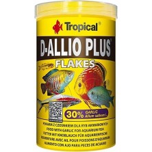 Indispensablely Tropical D-Allio Flake Discus Balıklar Için Sarımsaklı Pul Balık Yemi 1000 ml 200 gr